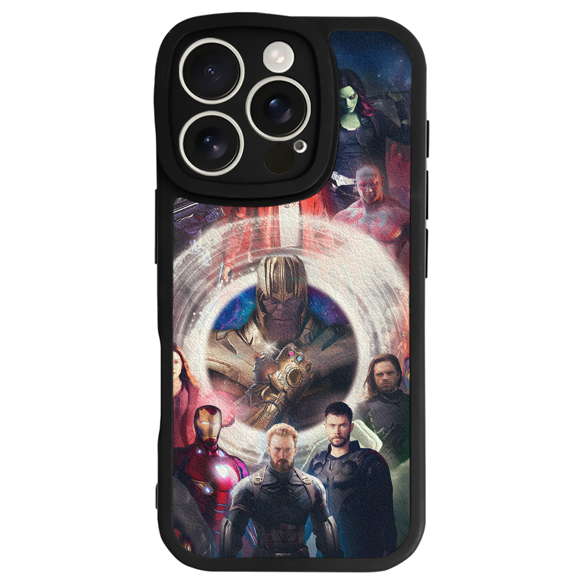 （画像用） アベンジャーズ The Avengers 【iPhone 16シリーズ対応】シリコンスマホケース（レザー調） 材質：シリコン